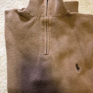 Polo zip up sweater